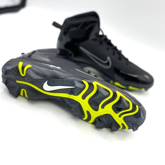 Nike Alpha Huarache Keystone Mid Black HyperYellow Men’s Baseball Cleats Size 16 main image 8